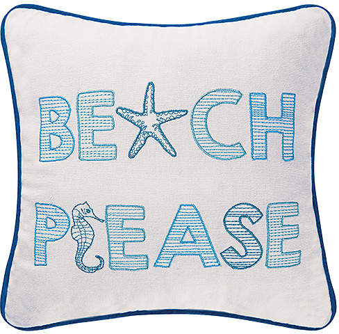 'Beach Please' Throw Pillow