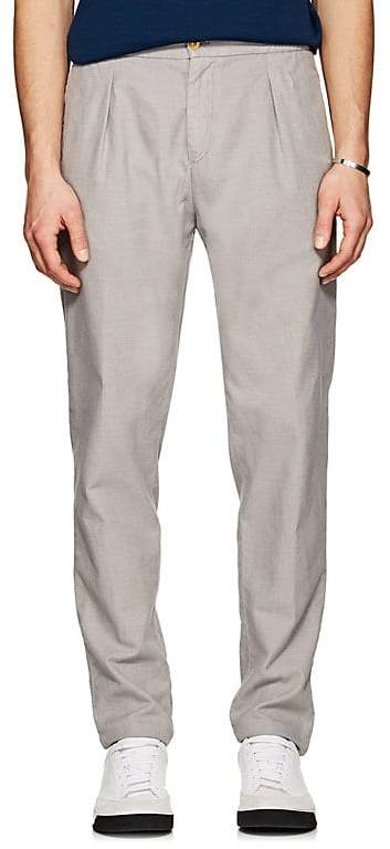 Men's Cotton-Blend Basketweave Trousers