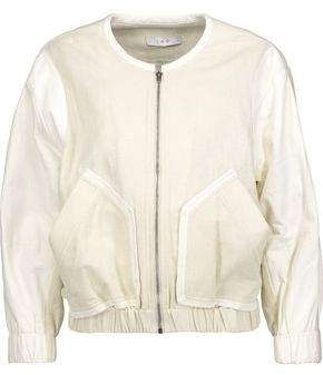Miles Leather-Trimmed Cotton-Blend Jacket