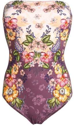 Jets Australia By Jessika Allen Strapless Floral-Print Swimsuit