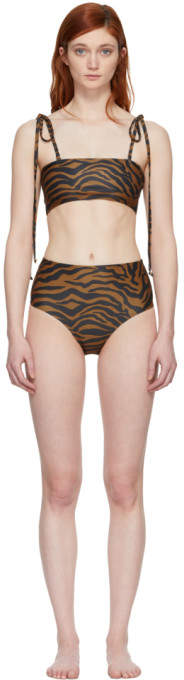 Ashley Williams Brown Tiger Bikini