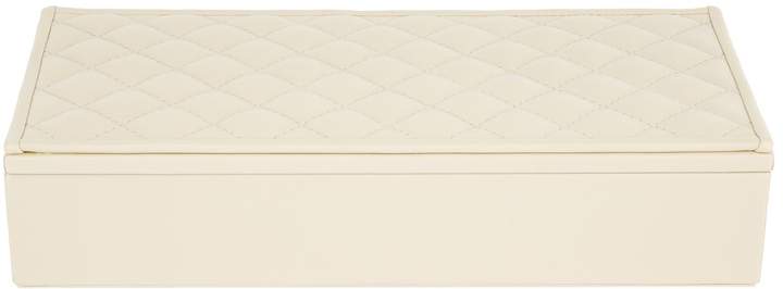 Riviere Quilted Leather Box, Cream