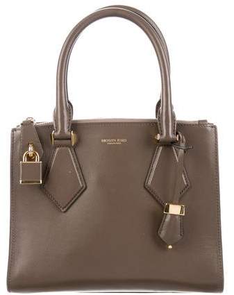 Michael Kors Casey Leather Satchel - BROWN - STYLE