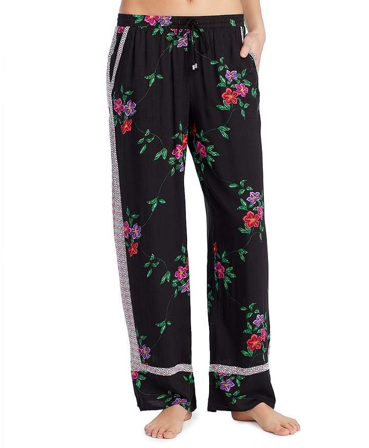 Kensie Floral-Print Wide Leg Sleep Pants