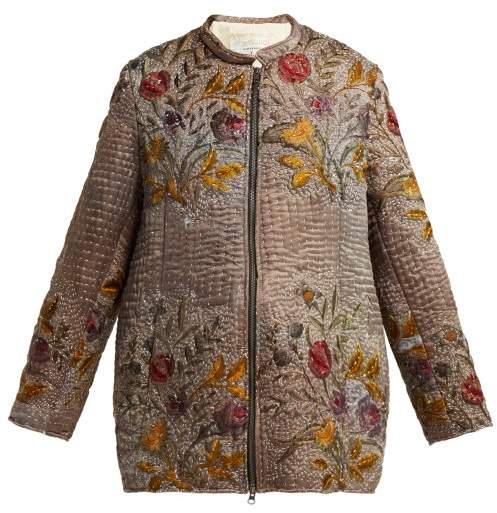 By Walid - Samia Embroidered 19th Century Silk Jacket - Womens - Multi