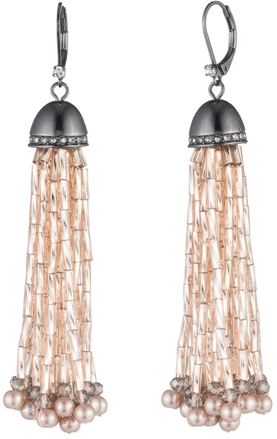 Cluster Tassel Leverback Earrings