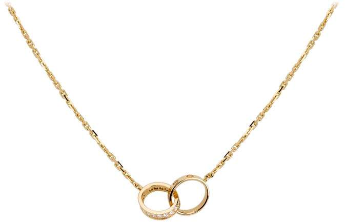 Yellow Gold Diamond Love Necklace