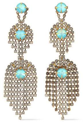 Gold-Tone Crystal Earrings