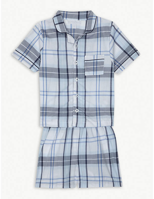 The Little White Company Check cotton pyjamas 1-6 years