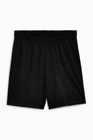 Boys Black Football Shorts (3-16yrs) - Black