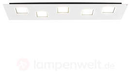 Lange LED-Deckenlampe Quarter in Weiß