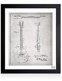Gibson Les Paul Guitar Wall Art, 15 x 18