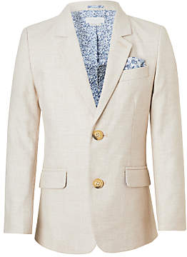 John Lewis Heirloom Collection Boys' Linen Suit Jacket, Beige