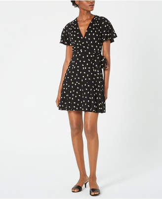 Jill Stuart Floral-Embroidered Wrap Dress Jill Stuart Floral-Embroidered Wrap Dress