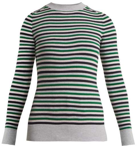 JOOSTRICOT Crew-neck striped cotton-blend sweater