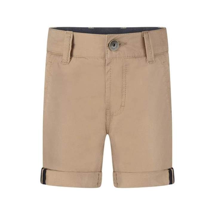 BOSS KidsBoys Beige Cotton Branded Shorts