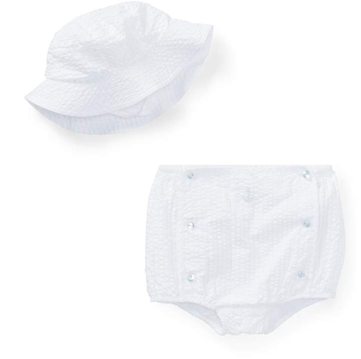 Cotton Hat & Diaper Cover Set