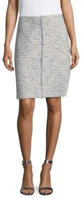 Josephine Tweed-Knit Fringe Skirt