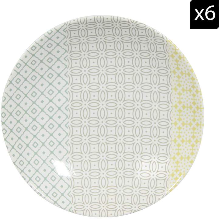 Novastyl Truecof - 6 tiefe Teller 22 cm - dreifarbig