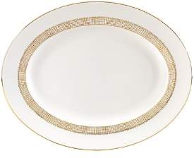Gilded Weave Oval Platter, 13