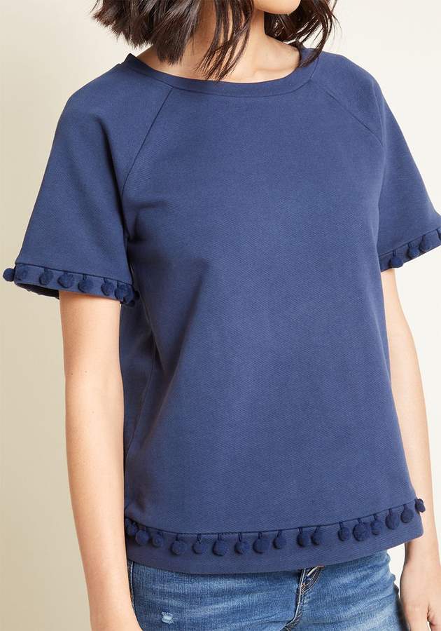 You're the Pom Short Sleeve Sweatshirt in 3X - Regular Waist