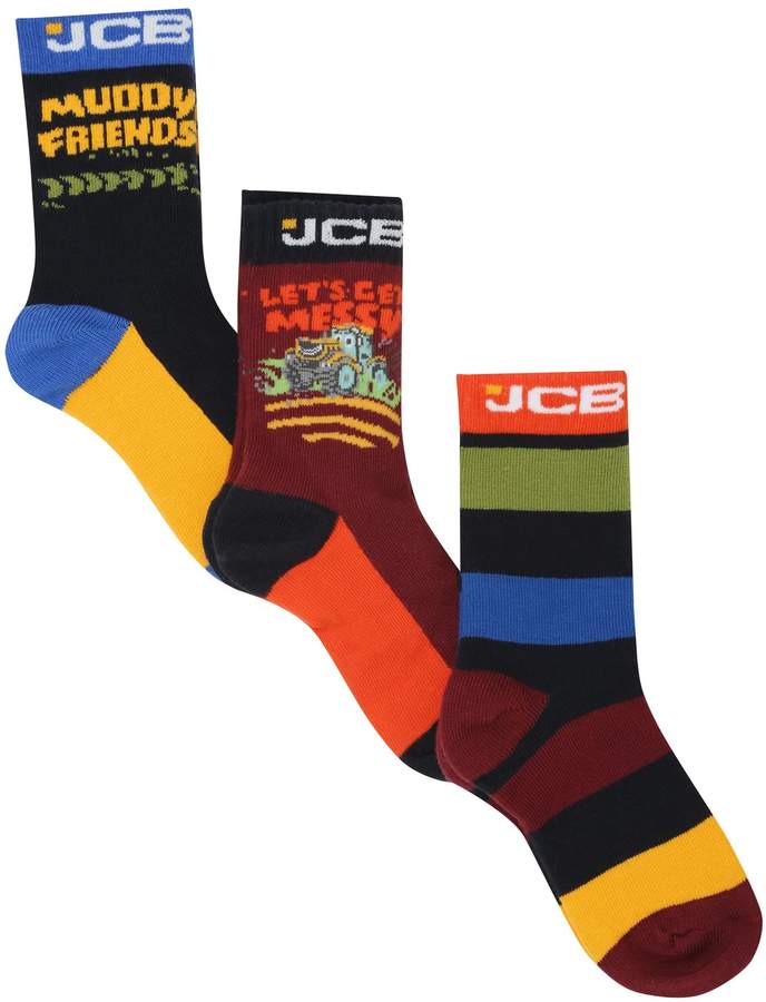 JCB socks three pack