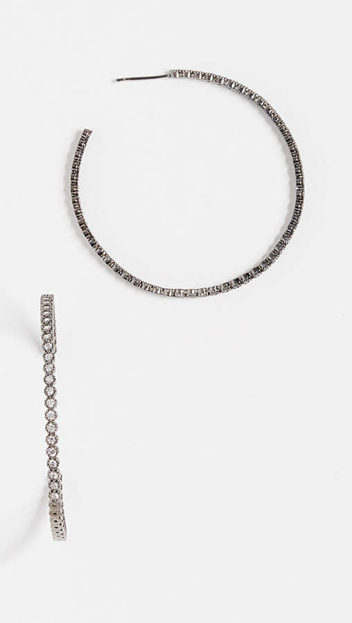 Theia Jewelry Bezel Hoop Large Earrings