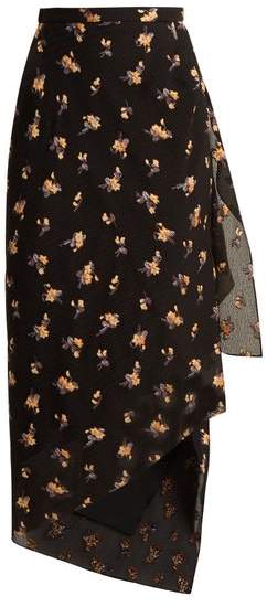 Buy Petworth chevron-embossed floral skirt!