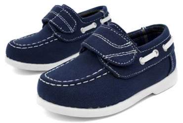 Stepping Stones Casual Canvas Boat Shoe in Navy