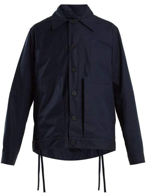Spread-collar cotton jacket
