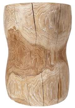 Andrianna Shamaris Hand-Carved Teak Wood Stool