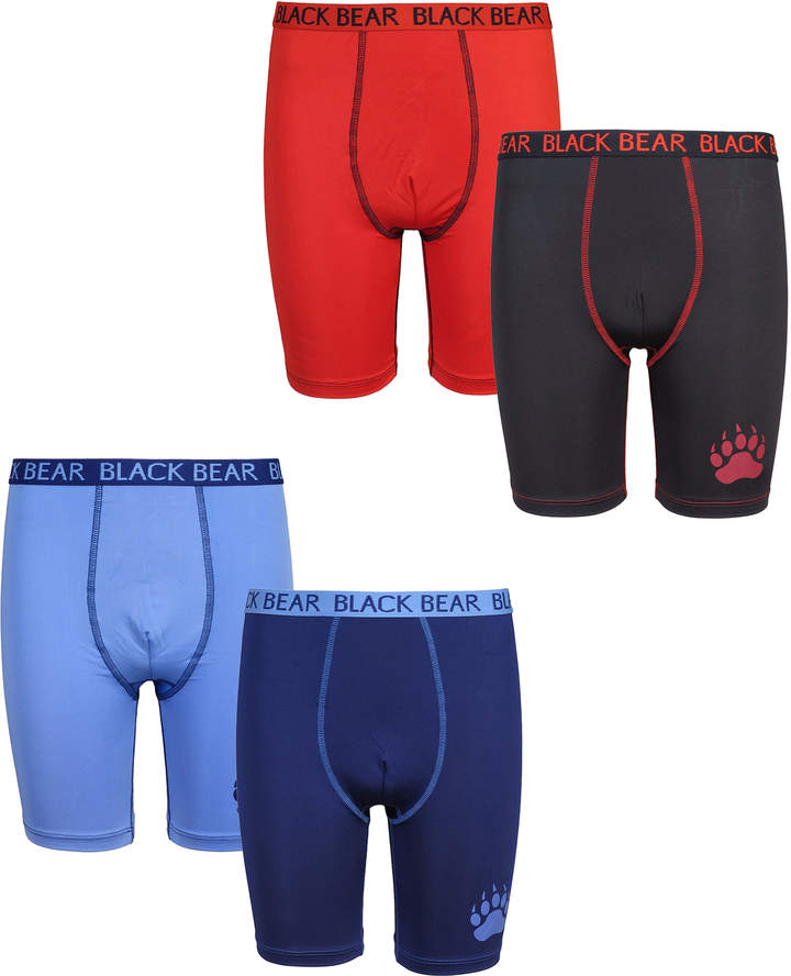 Navy & Red Performance Long Boxer Briefs Set - Boys