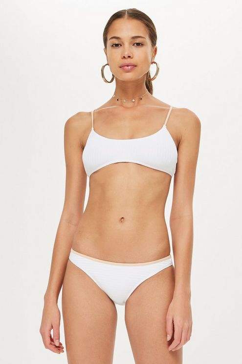 Wide Rib High Leg Bikini Bottoms