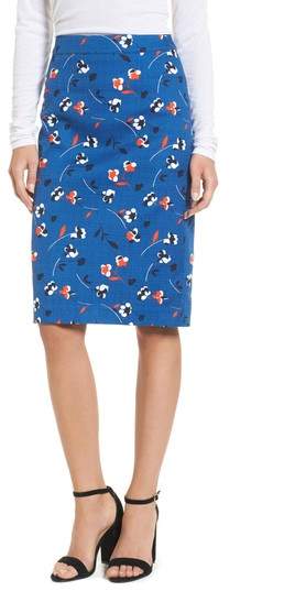 Martha Floral Pencil Skirt