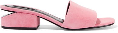  Lou Suede Mules - Baby pink