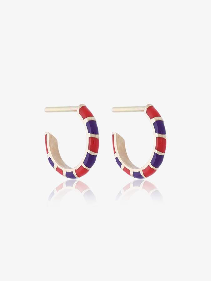 Alice Cicolini 14k striped hoop earrings