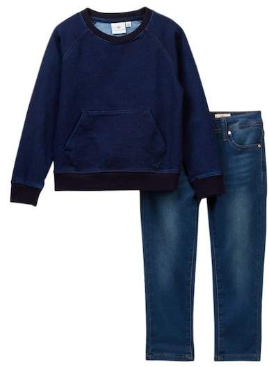 Sweatshirt & Jeans Set (Toddler Boys)