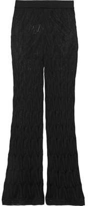 M Missoni Crochet-knit Wool-blend Flared Pants
