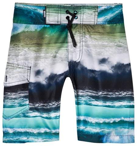 Blue Nalvaro Ocean Stripe Board Shorts