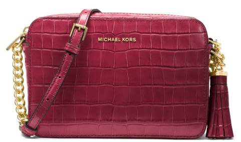 Michael Kors Ginny Embossed-Leather - Crossbody - Mulberry - 32F7GGNM2E-666 - ONE COLOR - STYLE