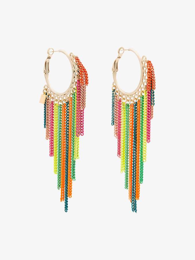 Regina Chain Large Hoop Earrings