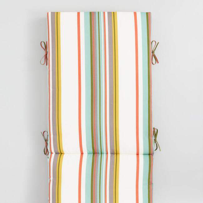 Oasis Stripe Outdoor Chaise Lounge Cushion