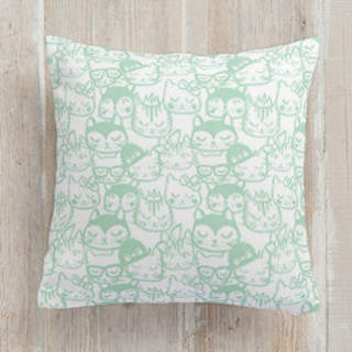 Kitty Kitty Face Square Pillow