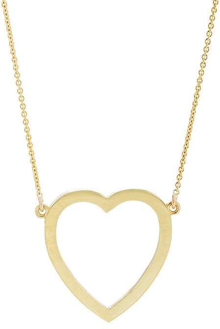 Women's Large Open Heart Pendant Necklace