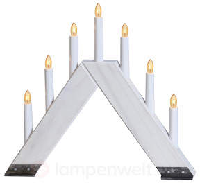 In aktuellem Design Kerzenleuchter Viking weiß