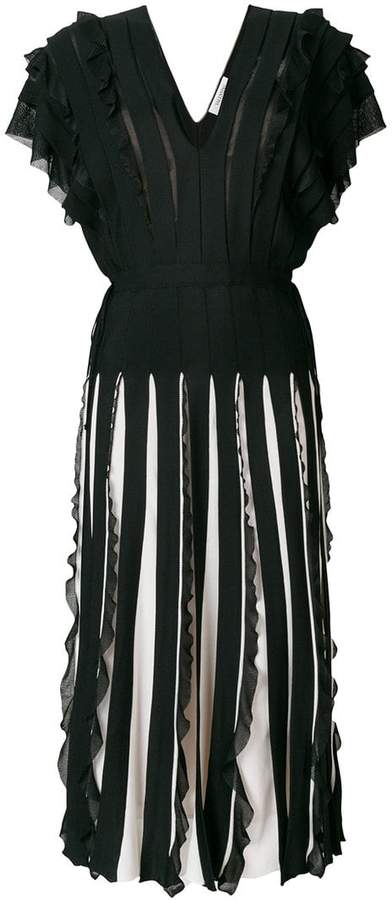 stripe panelled dress