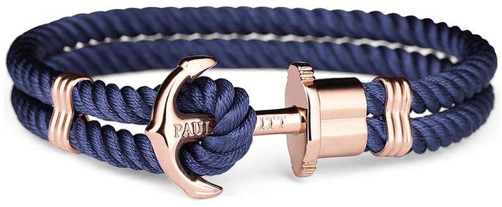 Paul Hewitt Paul Hewitt Phrep Navy Nylon With Rose Gold Anchor Fastener Ladies Bracelet. Medium Size