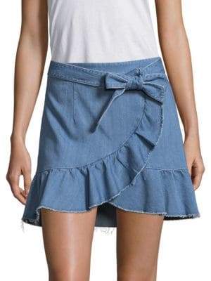 Nivelle Mantra Faux-Wrap Denim Skirt