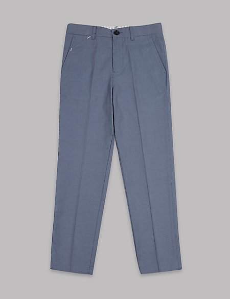 Pure Cotton Textured Chinos (3-16 Years)