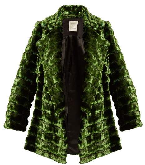 Grizzly quilted faux-fur coat